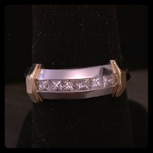 Platinum Princess cut Diamond Ring 8.75